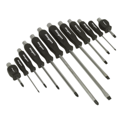 Siegen S0641 Screwdriver Set 12pc Hammer-Thru