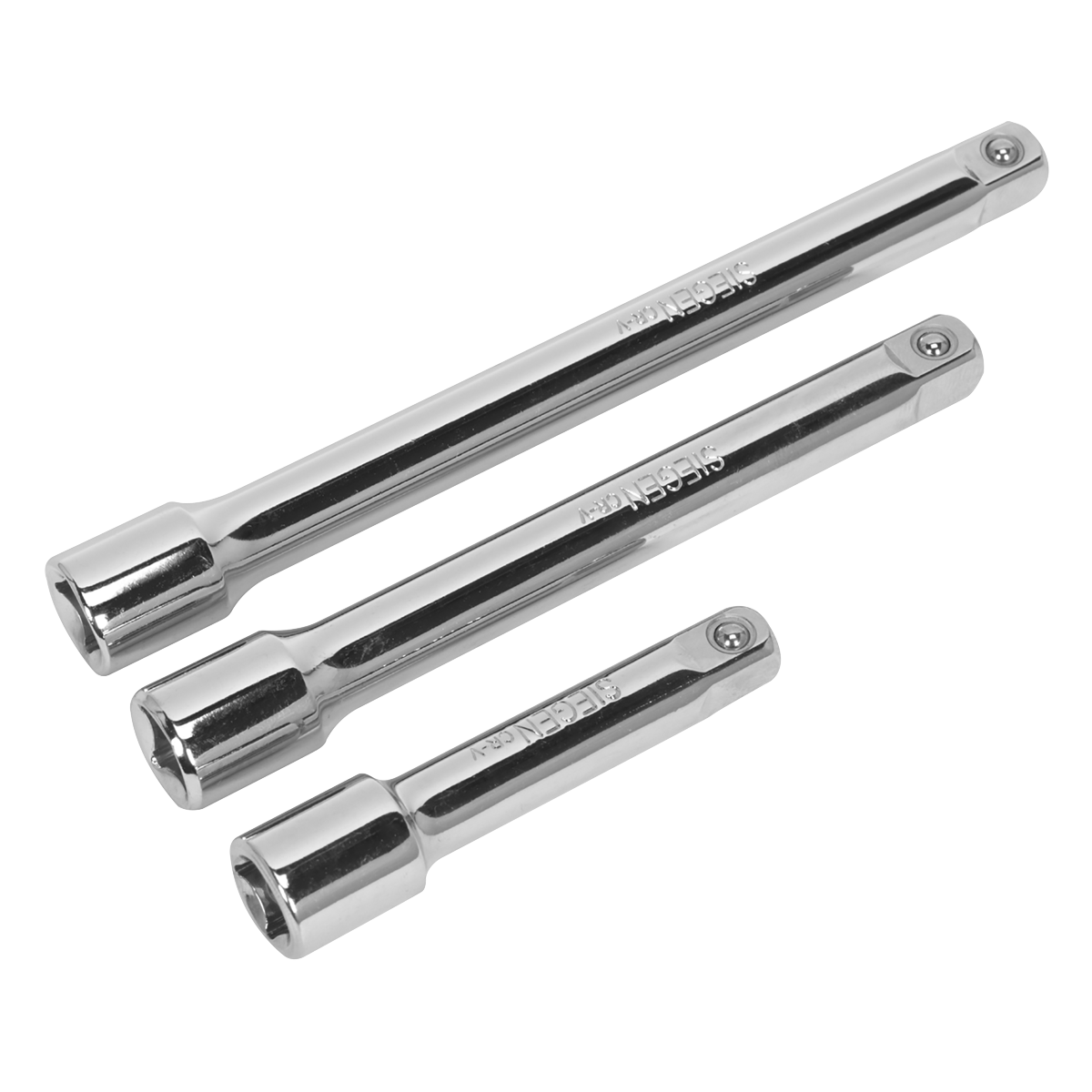 Siegen S0719 Extension Bar Set 3pc 3/8"Sq Drive