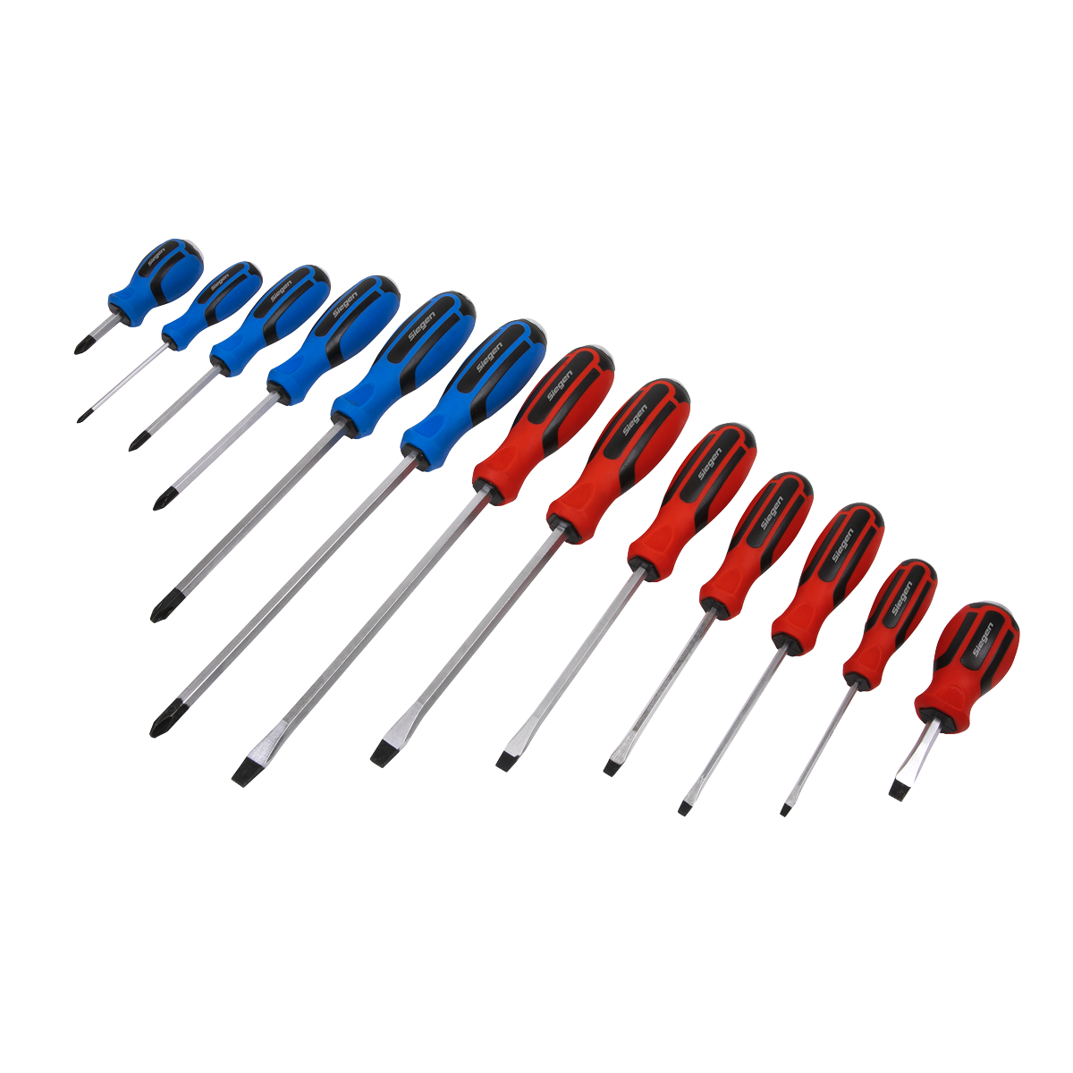 Siegen S0754 Screwdriver Set 13pc Hammer-Thru