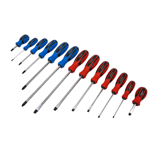 Siegen S0754 Screwdriver Set 13pc Hammer-Thru