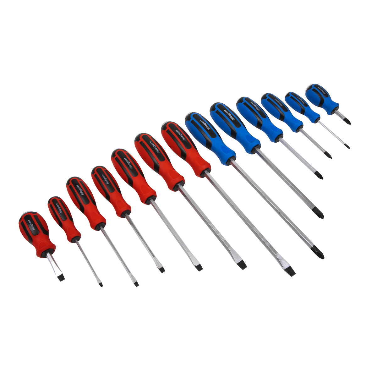 Siegen S0754 Screwdriver Set 13pc Hammer-Thru