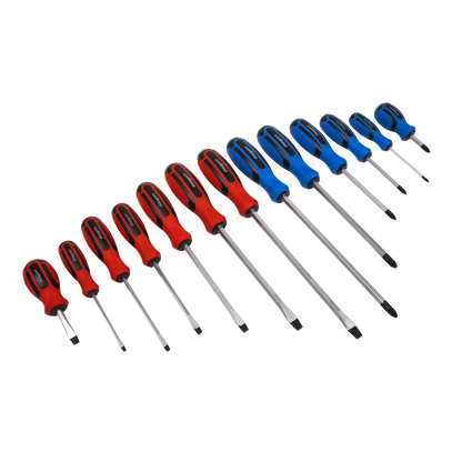 Siegen S0754 Screwdriver Set 13pc Hammer-Thru