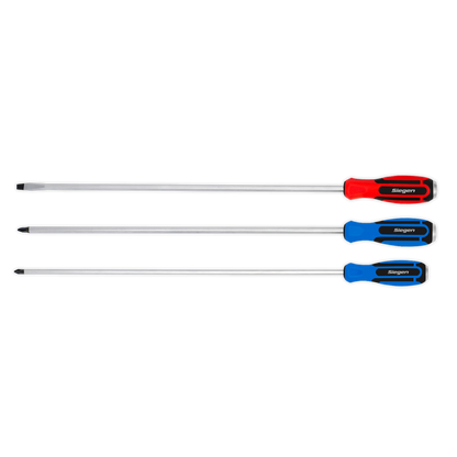 Siegen S0843 Extra-Long Hammer-Thru Screwdriver Set 3pc