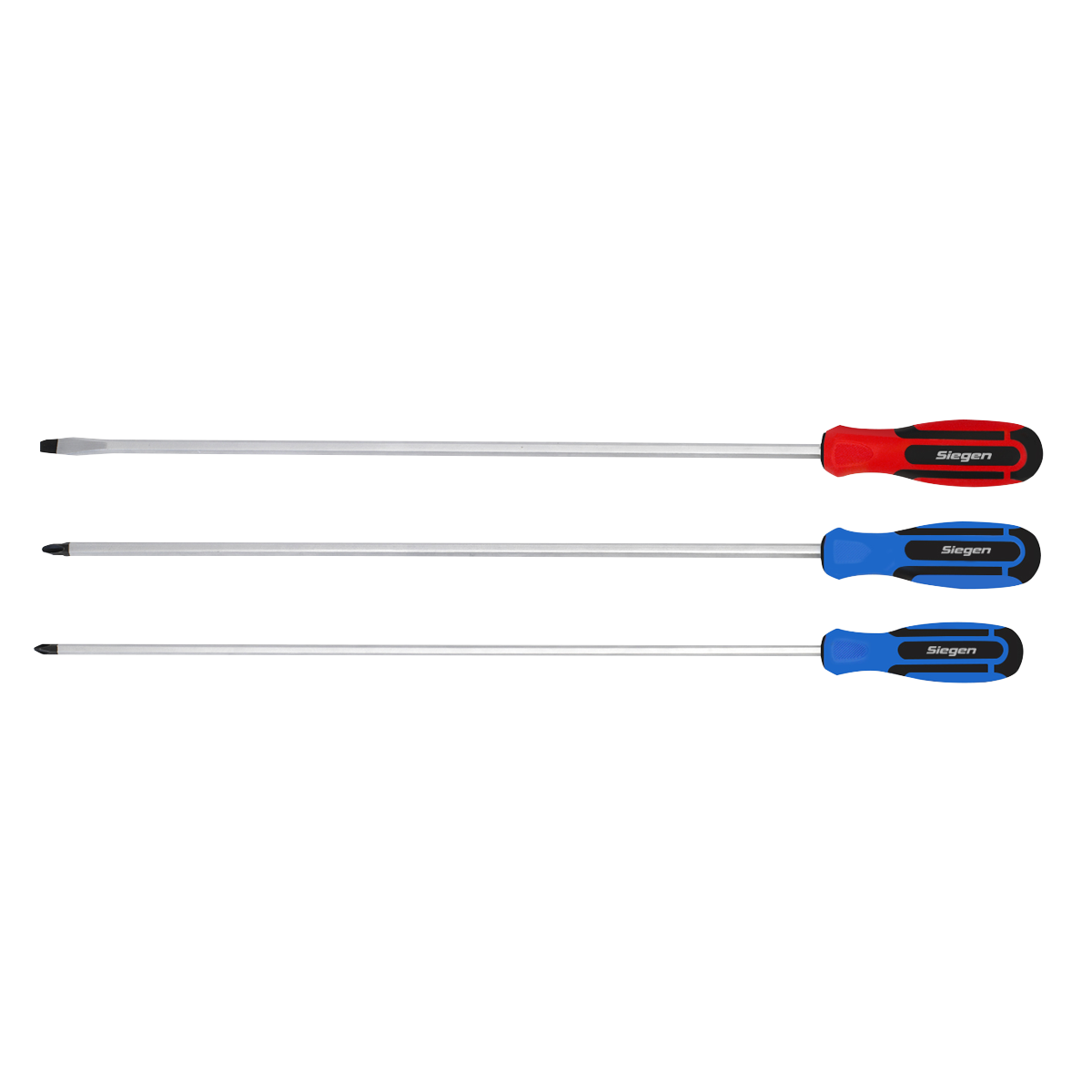 Siegen S0895 Screwdriver Set 3pc Extra-Long