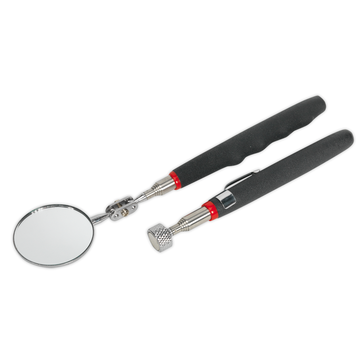 Siegen S0940 Telescopic Magnetic Pick-Up Tool & Inspection Mirror Set 2pc