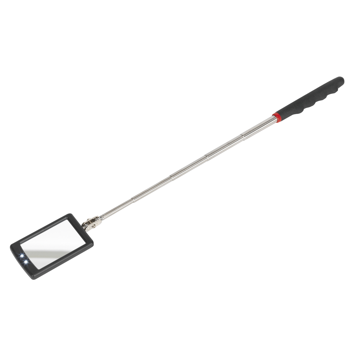 Siegen S0948 Telescopic Inspection Mirror 52 x 83mm with 2 LEDs