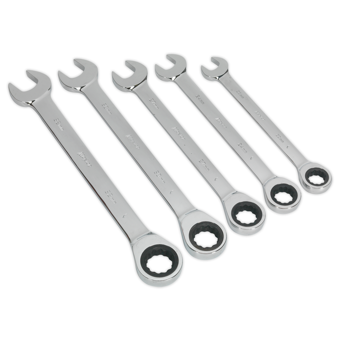 Siegen S0985 Combination Ratchet Spanner Set 5pc Metric