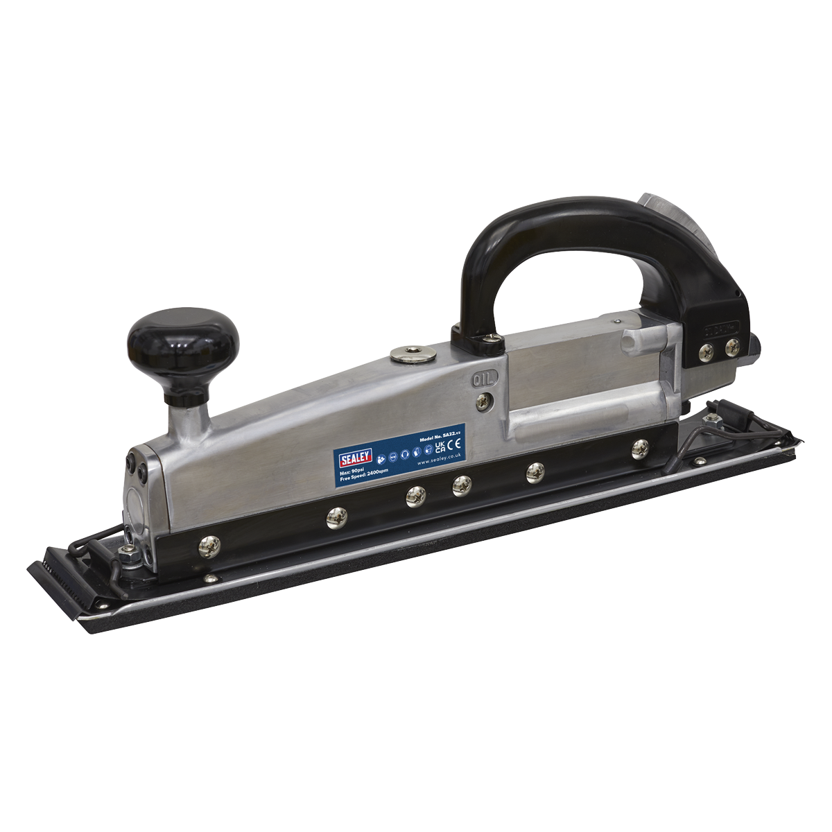 Sealey SA32 Air Long Bed Sander 400 x 70mm Twin Piston In-line