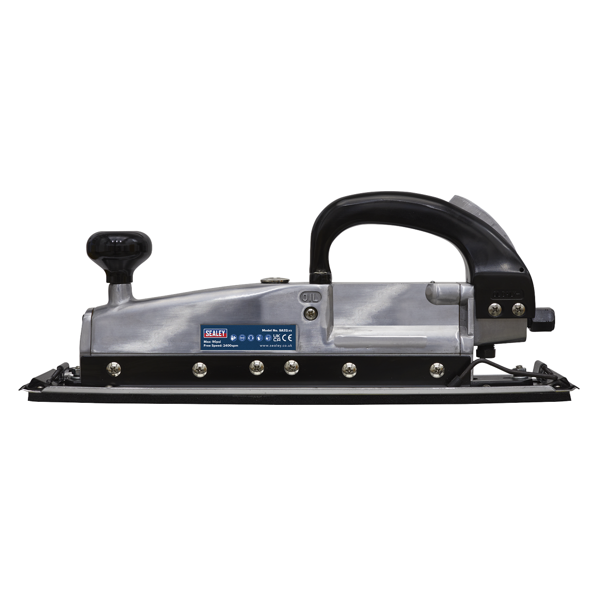 Sealey SA32 Air Long Bed Sander 400 x 70mm Twin Piston In-line