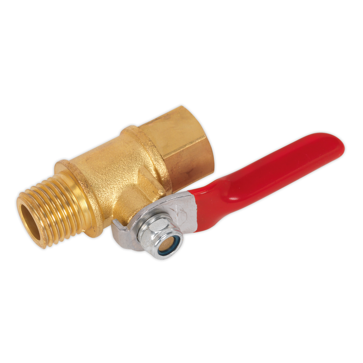 Sealey SA906 Lever Ball Valve 1/4"BSPT (M) x 1/4"BSP (F)