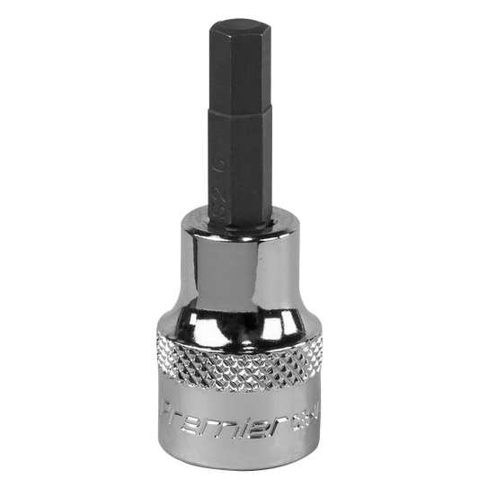 Sealey SBH009 Hex Socket Bit 6mm 3/8"Sq Drive