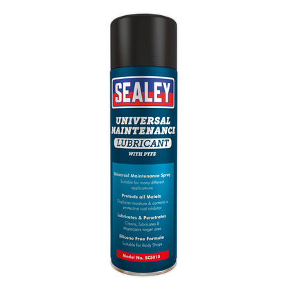 Sealey SCS010 Universal Maintenance Lubricant with PTFE 500ml Pack of 6