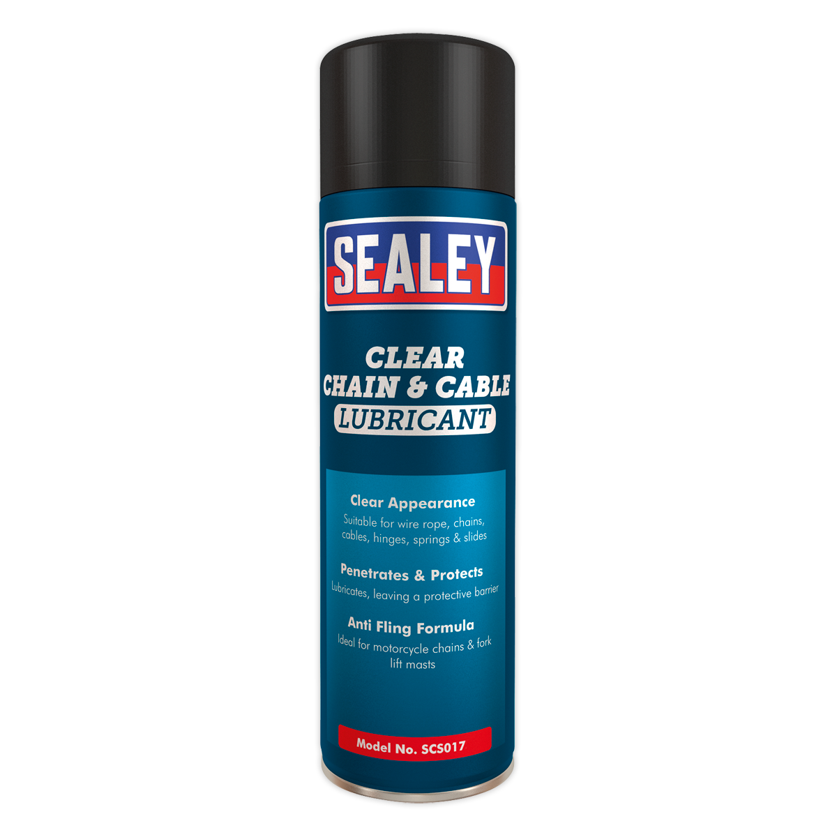 Sealey SCS017 Chain & Cable Clear Lubricant 500ml Pack of 6