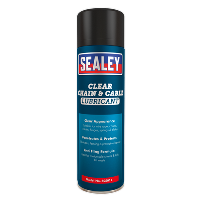 Sealey SCS017 Chain & Cable Clear Lubricant 500ml Pack of 6