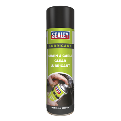 Sealey SCS017S Chain & Cable Clear Lubricant 500ml