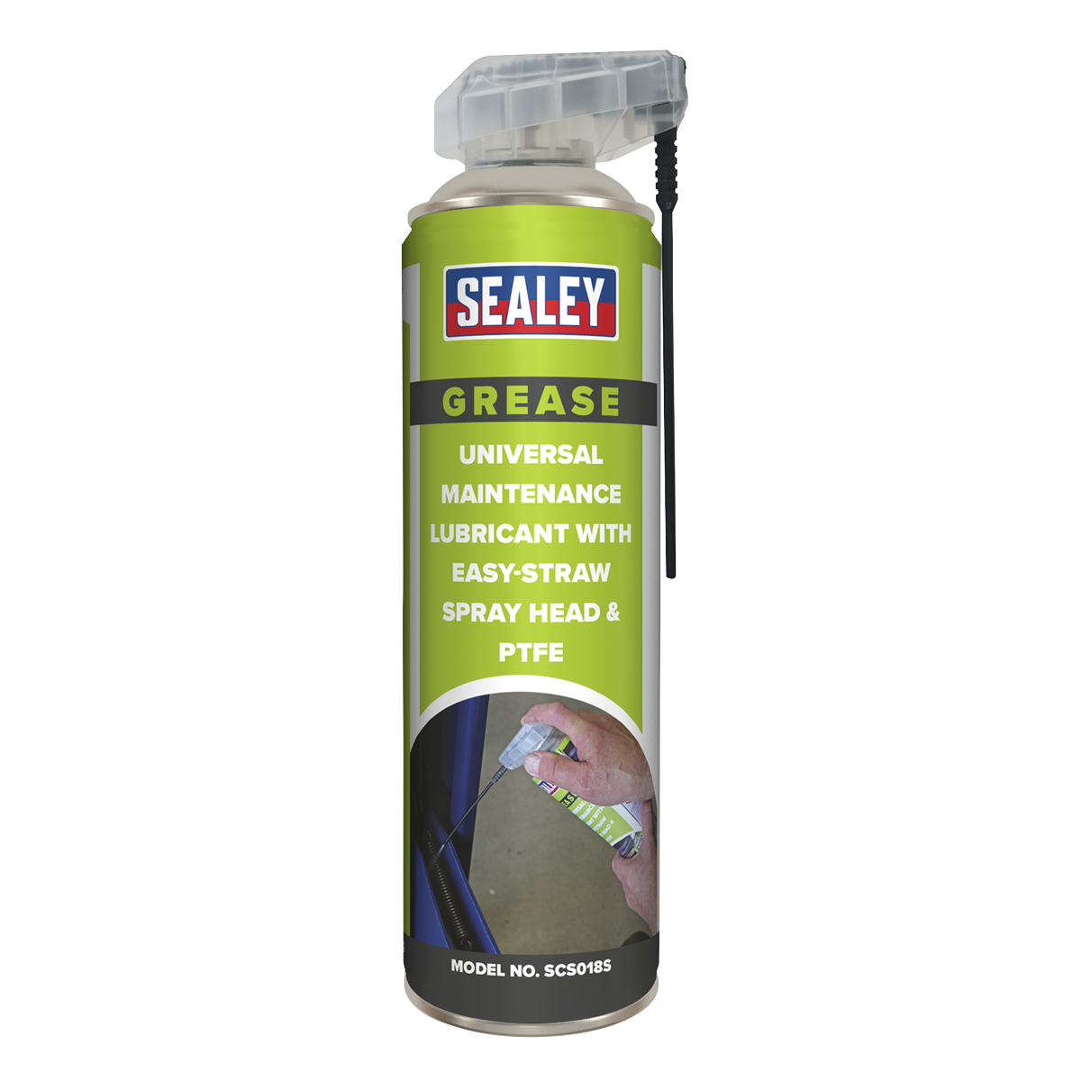 Sealey SCS018S Universal Maintenance Lubricant with Easy-Straw Spray Head & PTFE 500ml