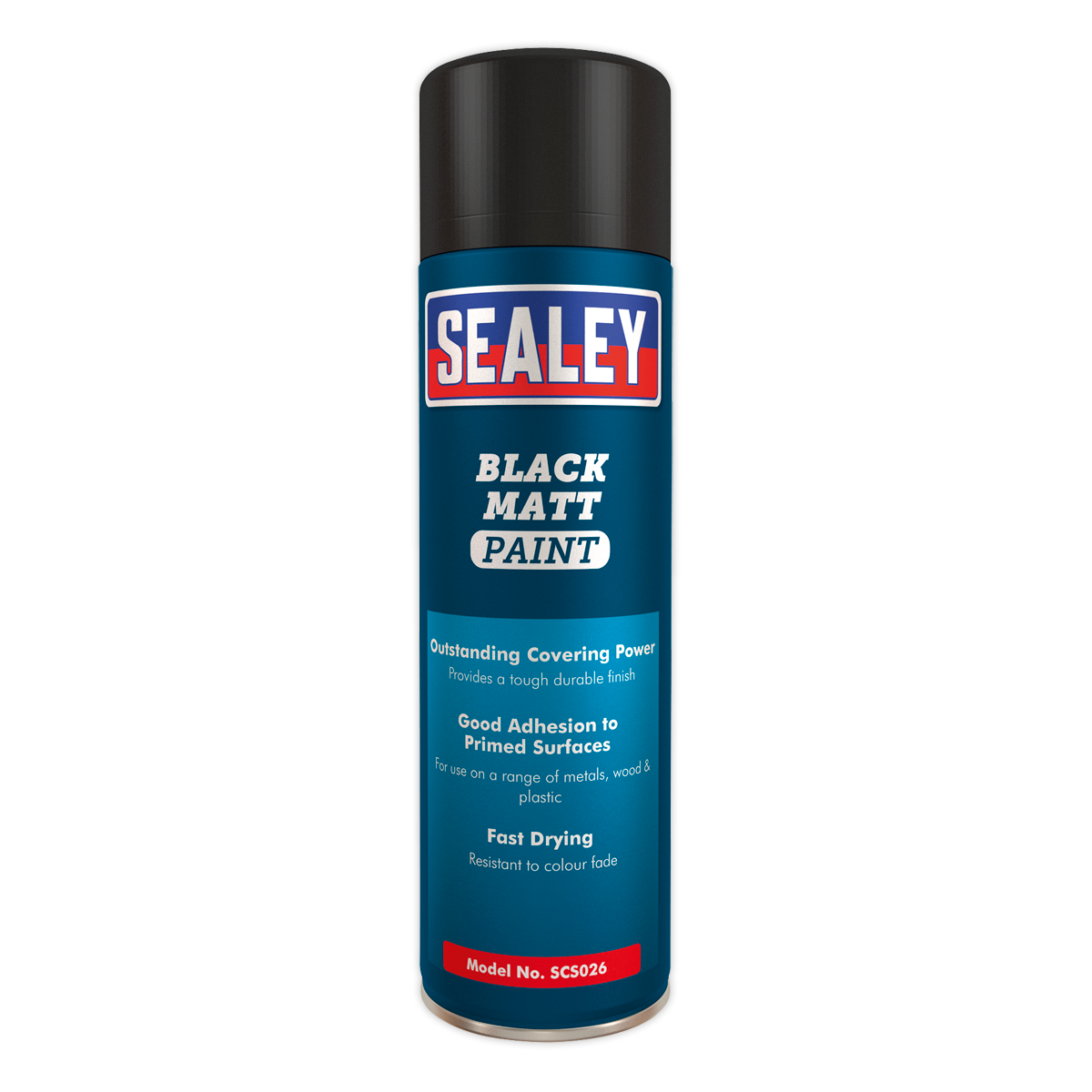 Sealey SCS026 Black Matt Paint 500ml Pack of 6