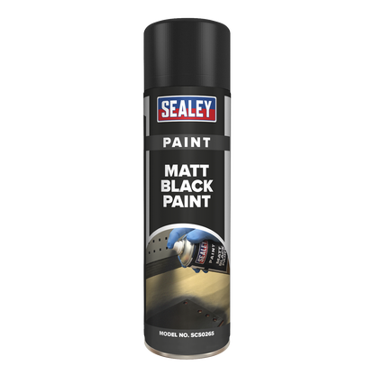 Sealey SCS026S Black Matt Paint 500ml