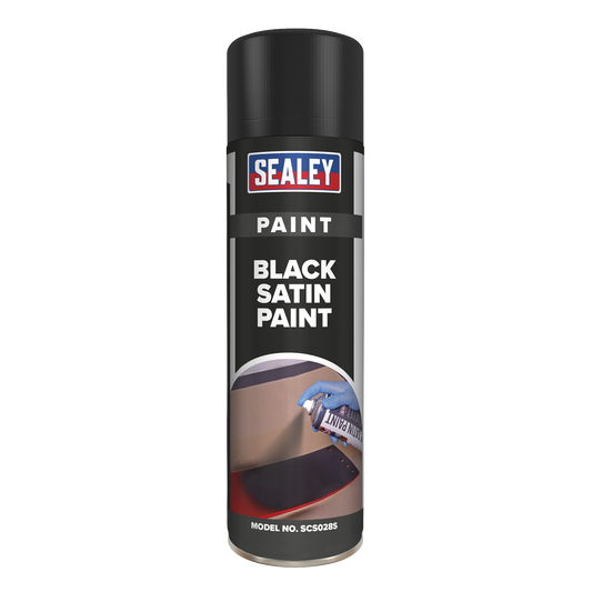 Sealey SCS028S Black Satin Paint 500ml