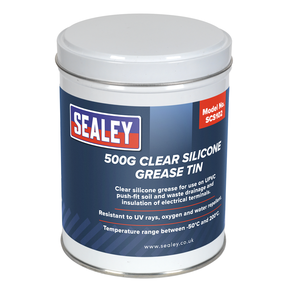 Sealey SCS102 Silicone Clear Grease 500g Tin