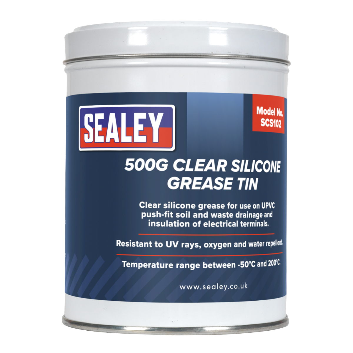 Sealey SCS102 Silicone Clear Grease 500g Tin