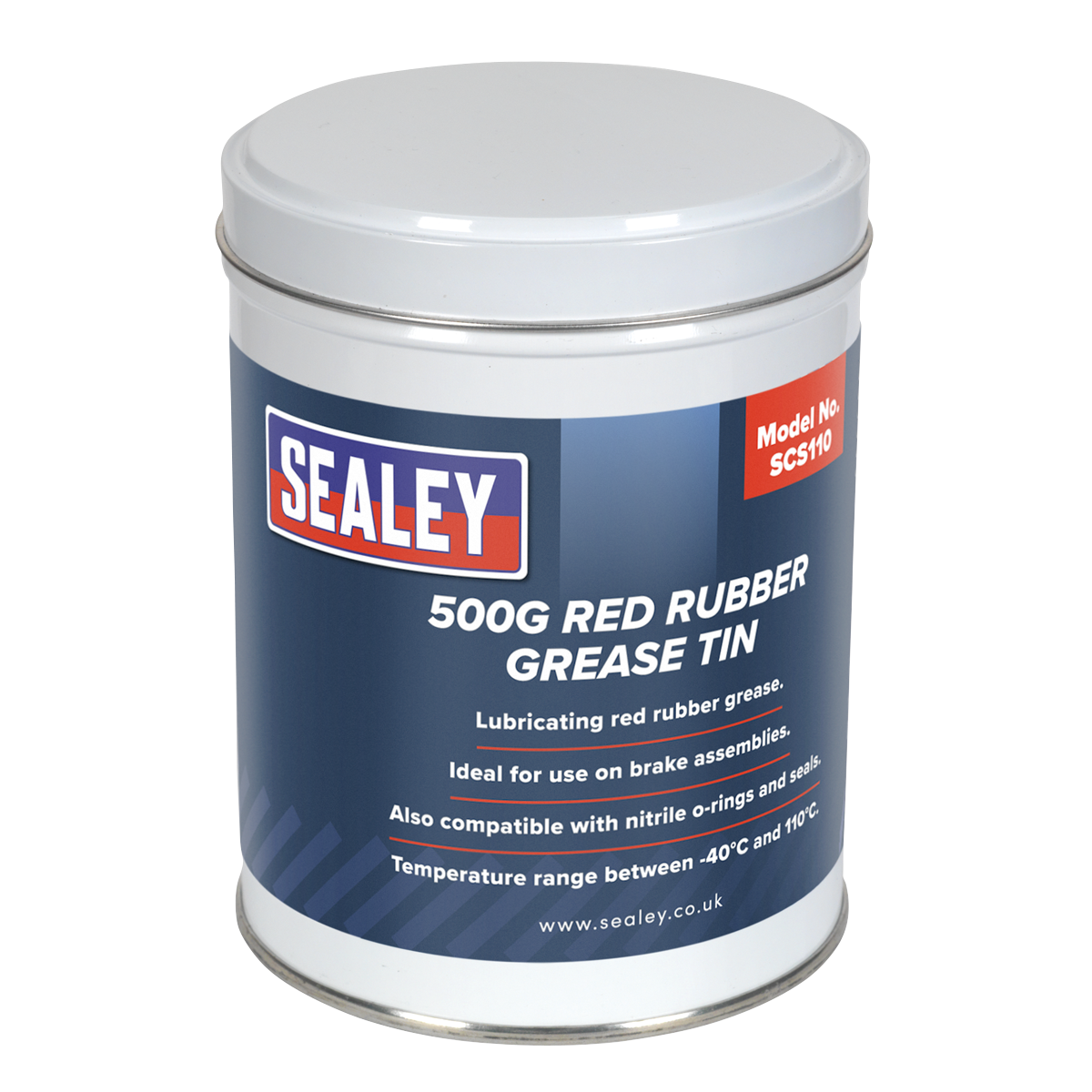 Sealey SCS110 Red Rubber Grease 500g Tin