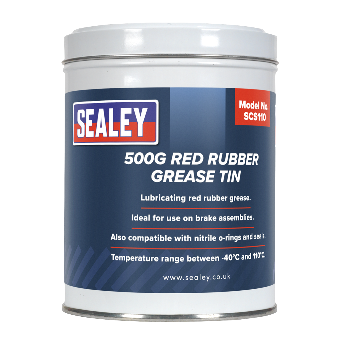 Sealey SCS110 Red Rubber Grease 500g Tin