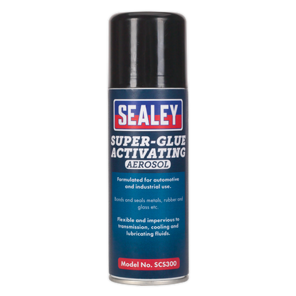 Sealey SCS300 Super Glue Activating Aerosol 200ml Pack of 6