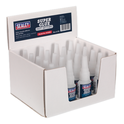 Sealey SCS302 Super Glue Fast Setting 20g Pack of 20