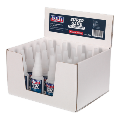 Sealey SCS302 Super Glue Fast Setting 20g Pack of 20