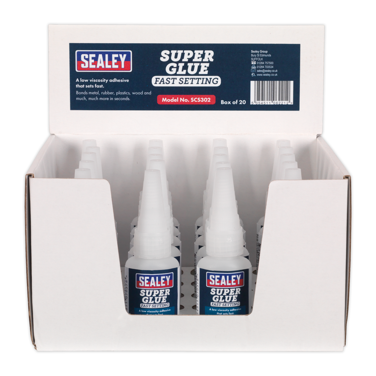 Sealey SCS302 Super Glue Fast Setting 20g Pack of 20