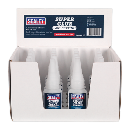 Sealey SCS302 Super Glue Fast Setting 20g Pack of 20