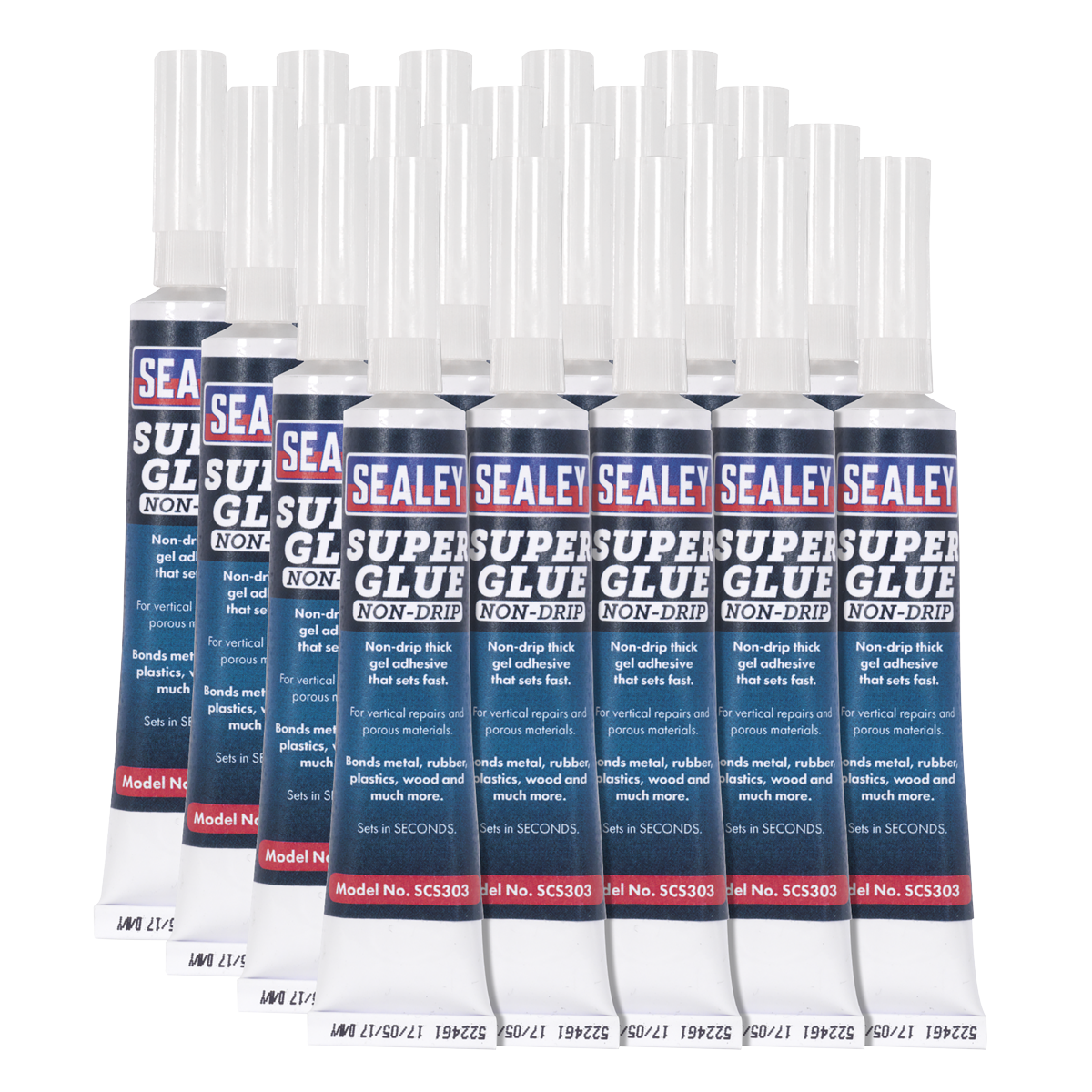 Sealey SCS303 Super Glue Non-Drip Gel 20g Pack of 20