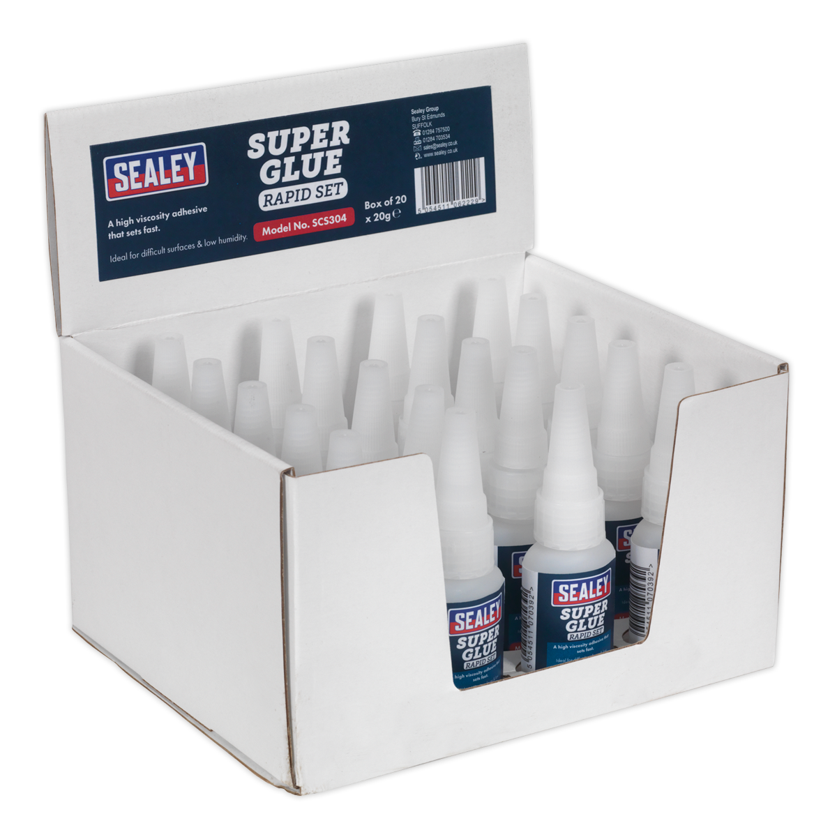 Sealey SCS304 Super Glue Rapid Set 20g Pack of 20