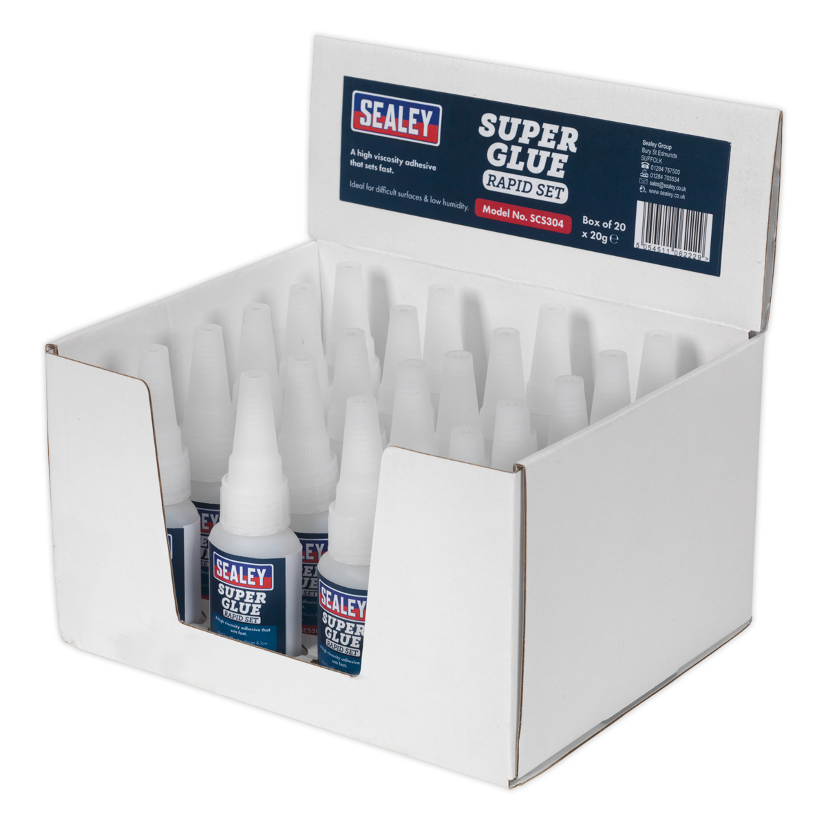 Sealey SCS304 Super Glue Rapid Set 20g Pack of 20