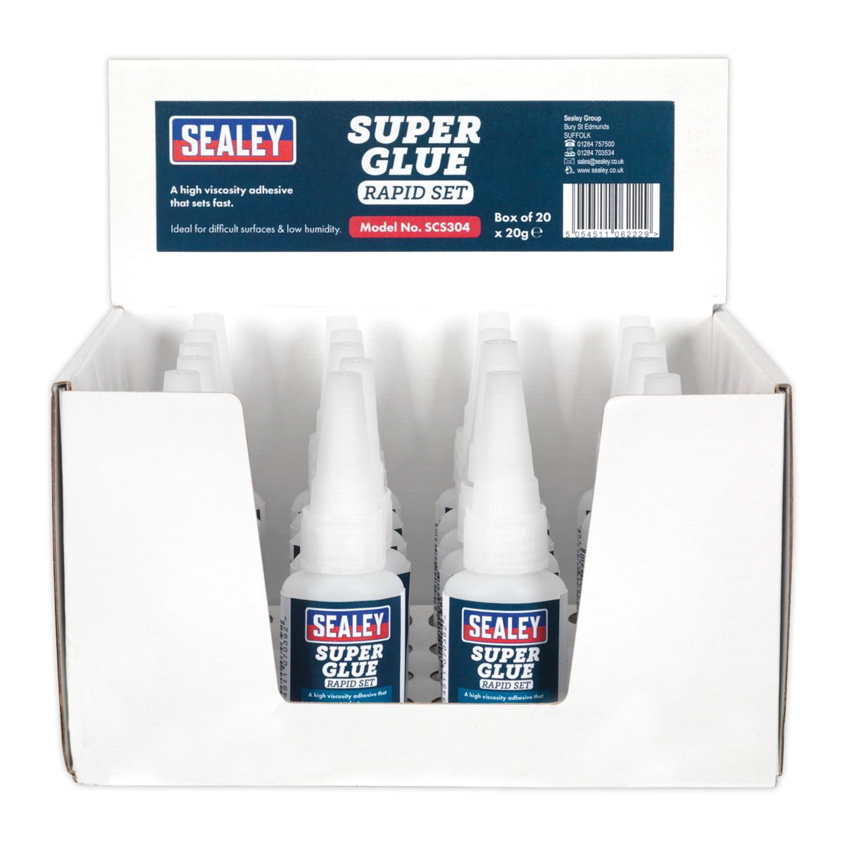 Sealey SCS304 Super Glue Rapid Set 20g Pack of 20