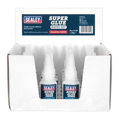 Sealey SCS304 Super Glue Rapid Set 20g Pack of 20