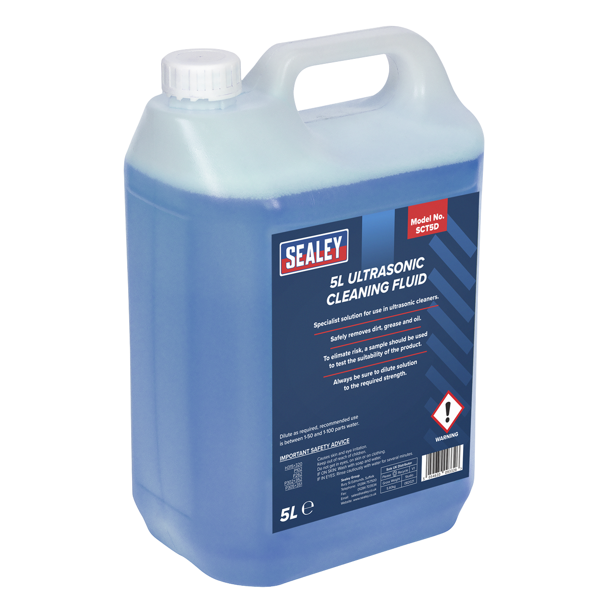 Sealey SCT5D Ultrasonic Cleaning Fluid 5L