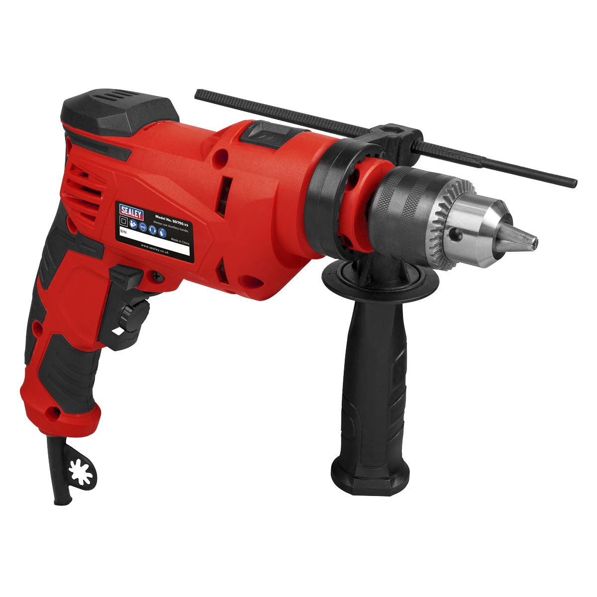 Sealey SD750 Hammer Drill Ø13mm Variable Speed with Reverse 750W/230V