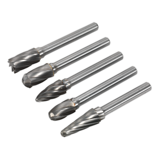 Sealey SDBCK5 Tungsten Carbide Rotary Burr Set 5pc Ripper/Coarse