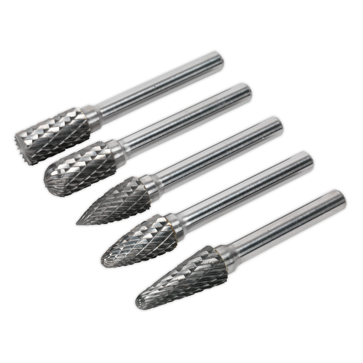 Sealey SDBK5 Tungsten Carbide Rotary Burr Set 5pc