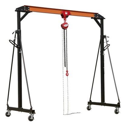 Sealey SG1000KIT Portable Lifting Adjustable Gantry Crane 1 Tonne & Hoist Combo