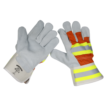 Sealey SSP14HV Reflective Rigger's Gloves Pair