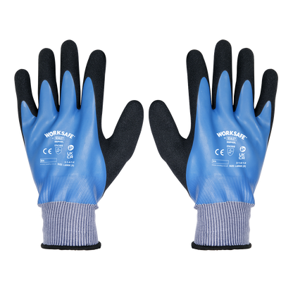 Sealey SSP49L/6 Waterproof Latex Gloves - (Large) - Pack of 6 Pairs