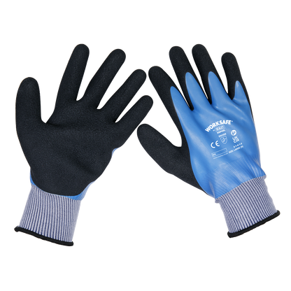 Sealey SSP49L/6 Waterproof Latex Gloves - (Large) - Pack of 6 Pairs