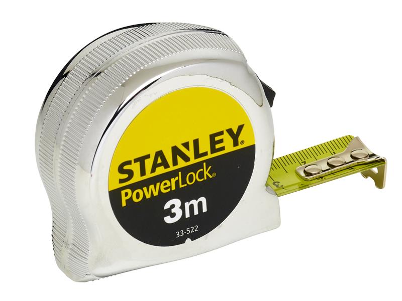 Stanley PowerLock Classic Pocket Tape 3m Width 19mm Metric only STA033522