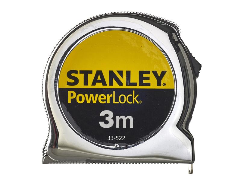 Stanley PowerLock Classic Pocket Tape 3m Width 19mm Metric only STA033522