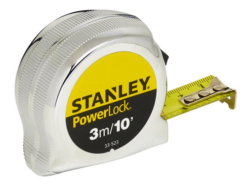 Stanley PowerLock Classic Pocket Tape 3m/10ft Width 19mm STA033523