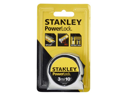 Stanley PowerLock Classic Pocket Tape 3m/10ft Width 19mm STA033523