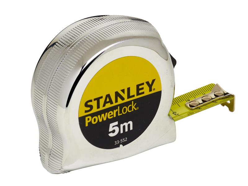 Stanley PowerLock Classic Pocket Tape 5m Width 19mm Metric only STA033552